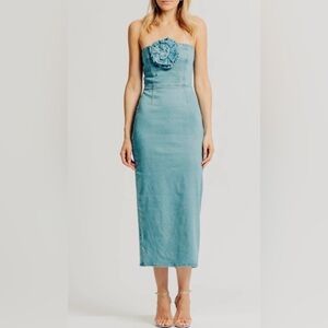 Ronny Kobo Collection Blue Midi Dress
